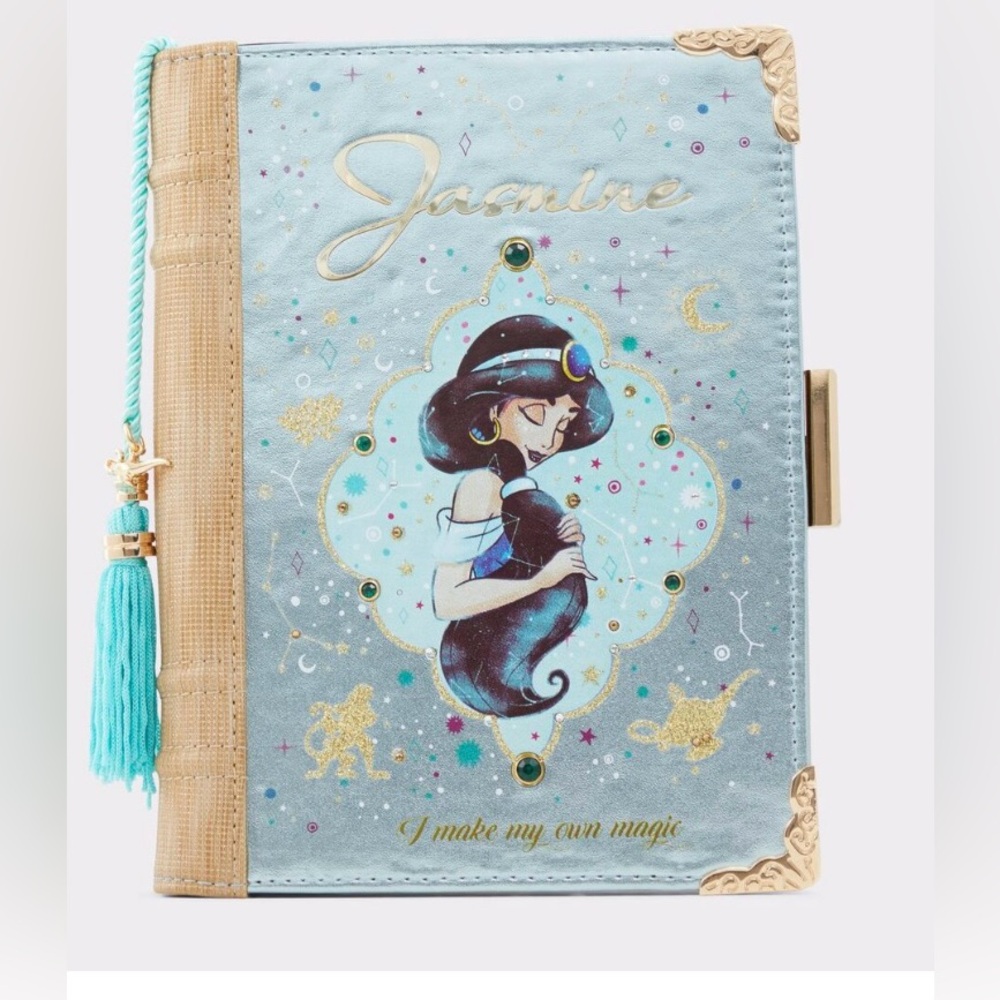 NWT Disney X ALDO Aladdin Princess Jasmine book clutch bag